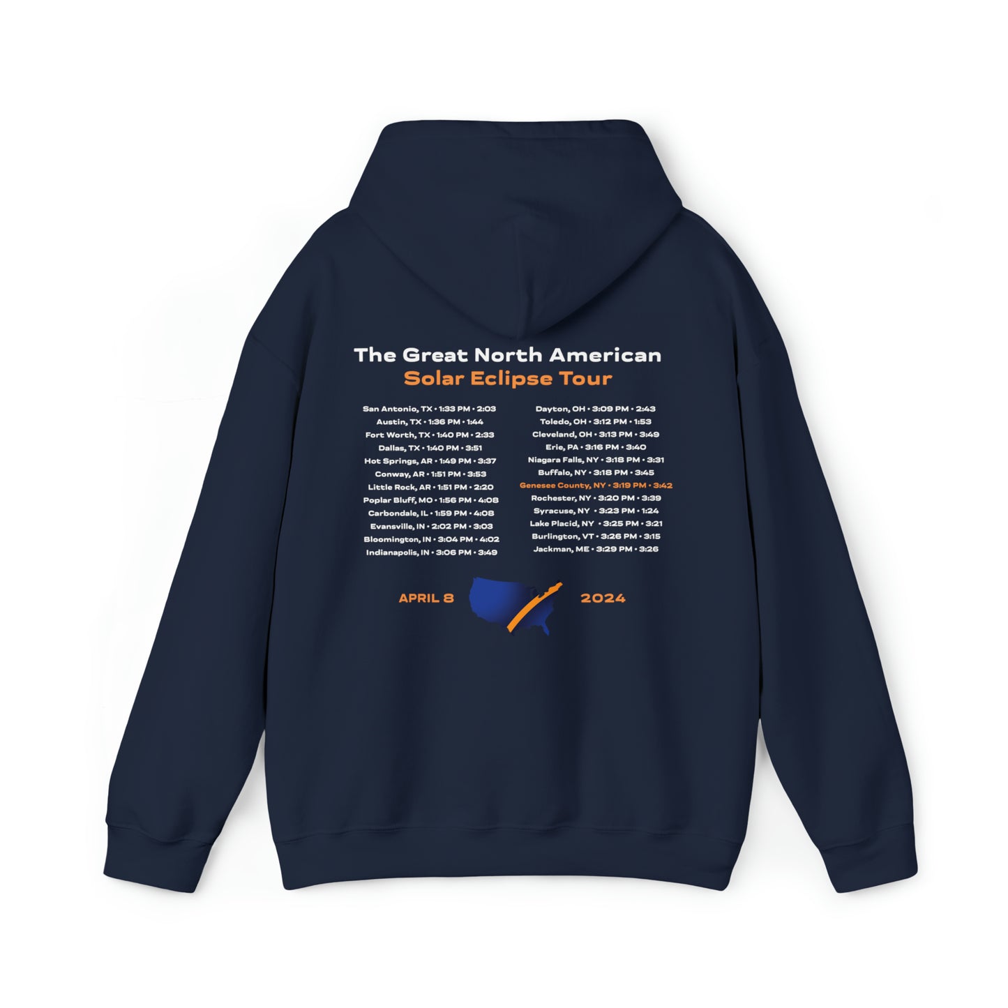 2024 Great American Total Solar Eclipse Tour - Adult Unisex Hoodie